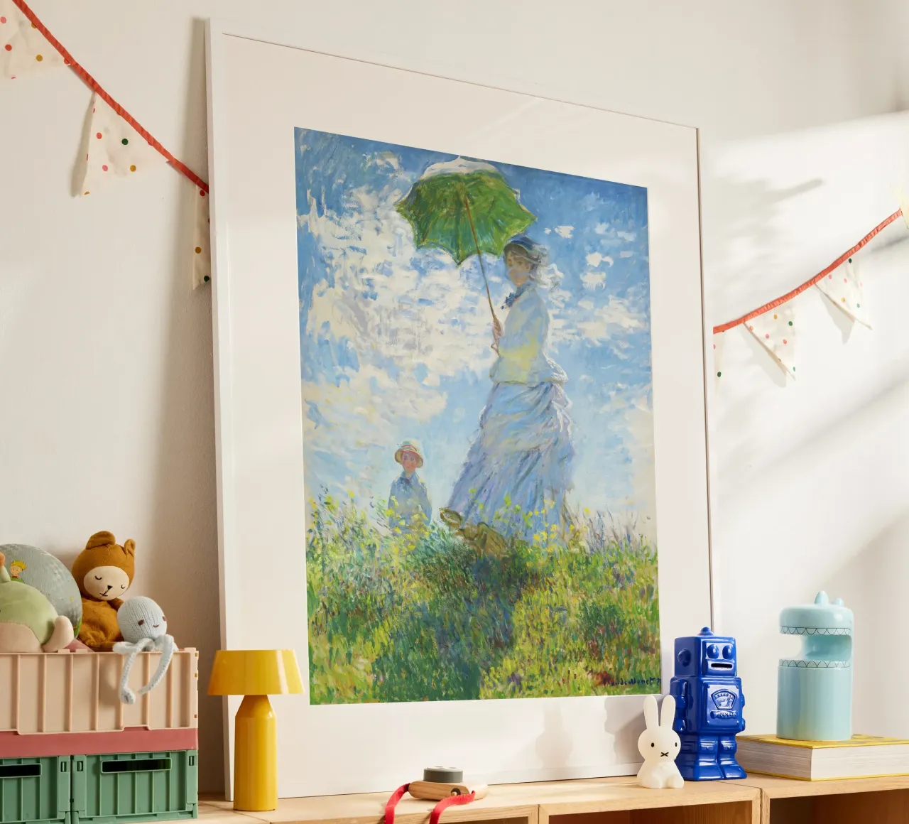 Donna con ombrellino - Claude Monet (1875) poster da Chérie Prints