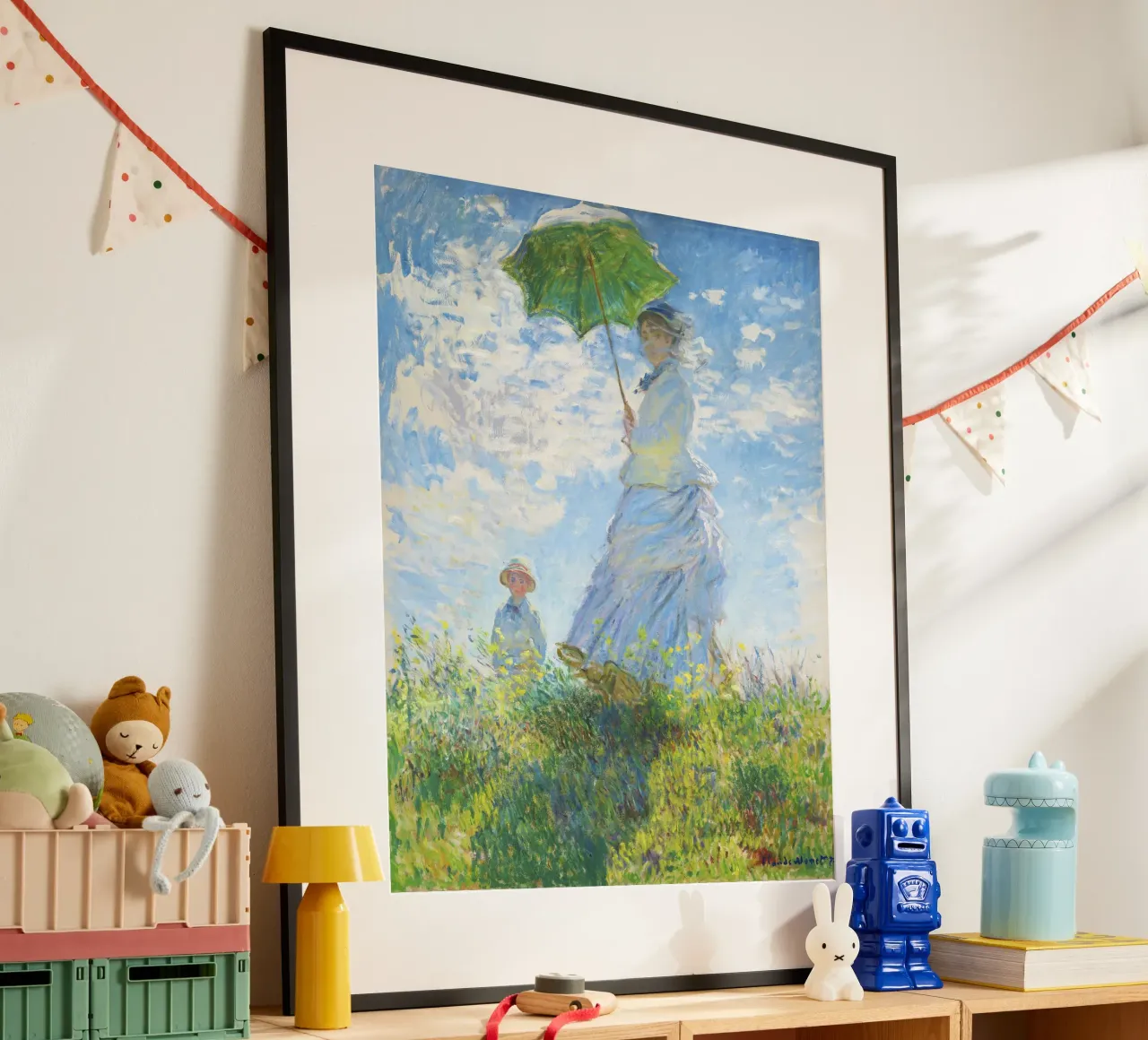 Donna con ombrellino - Claude Monet (1875) poster da Chérie Prints