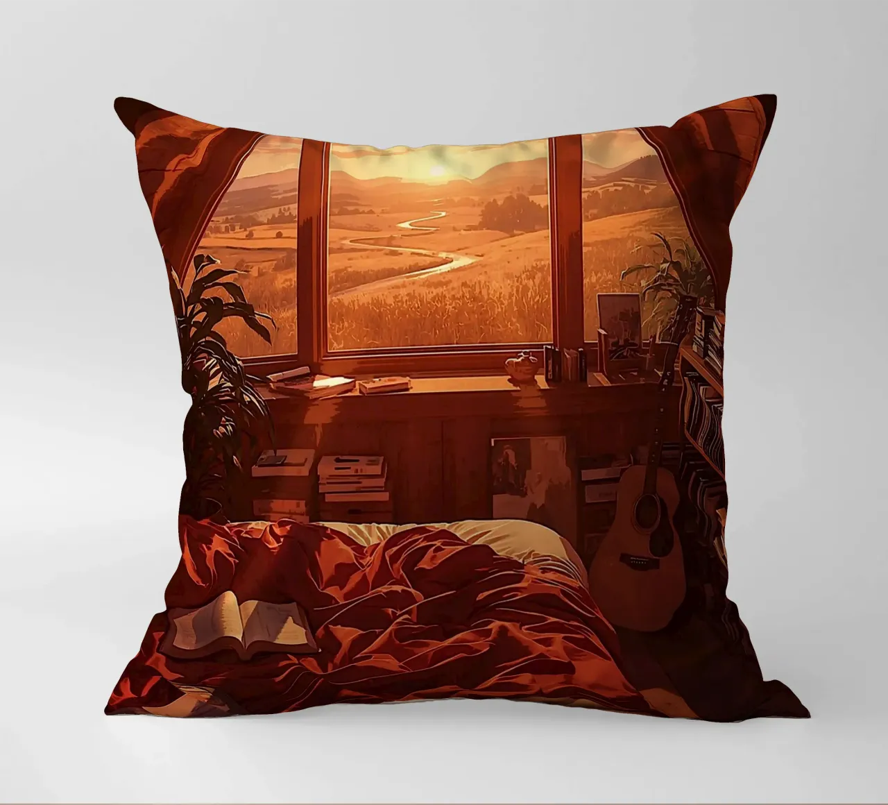 Mattina d'oro in soffitta cuscino da van hellen