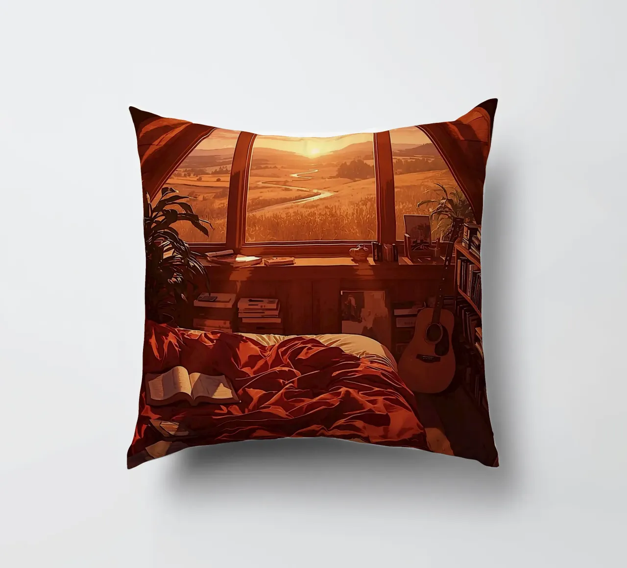 Mattina d'oro in soffitta cuscino da van hellen