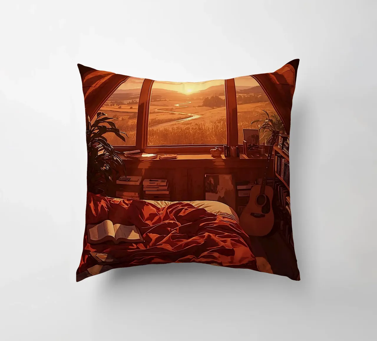 Mattina d'oro in soffitta cuscino da van hellen