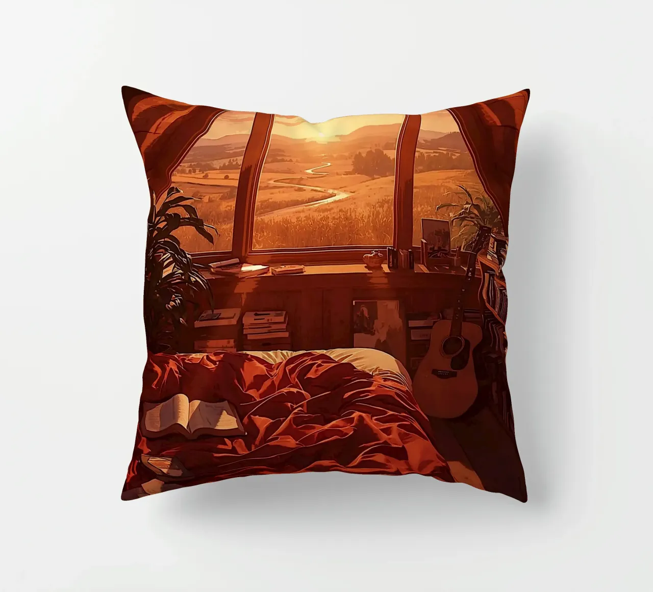 Mattina d'oro in soffitta cuscino da van hellen