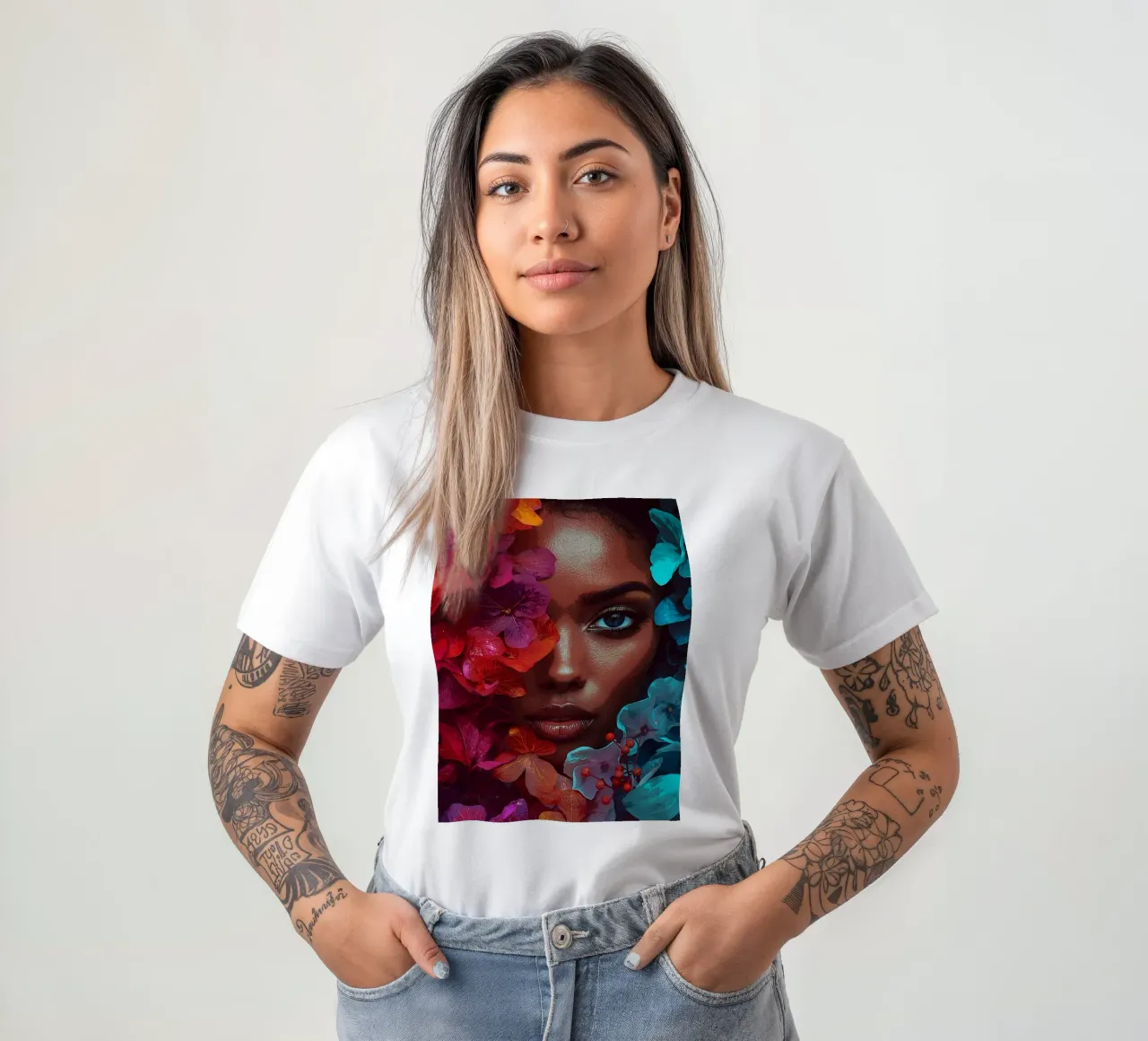 Fusione floreale: Bellezza in fiore t-shirt da van hellen