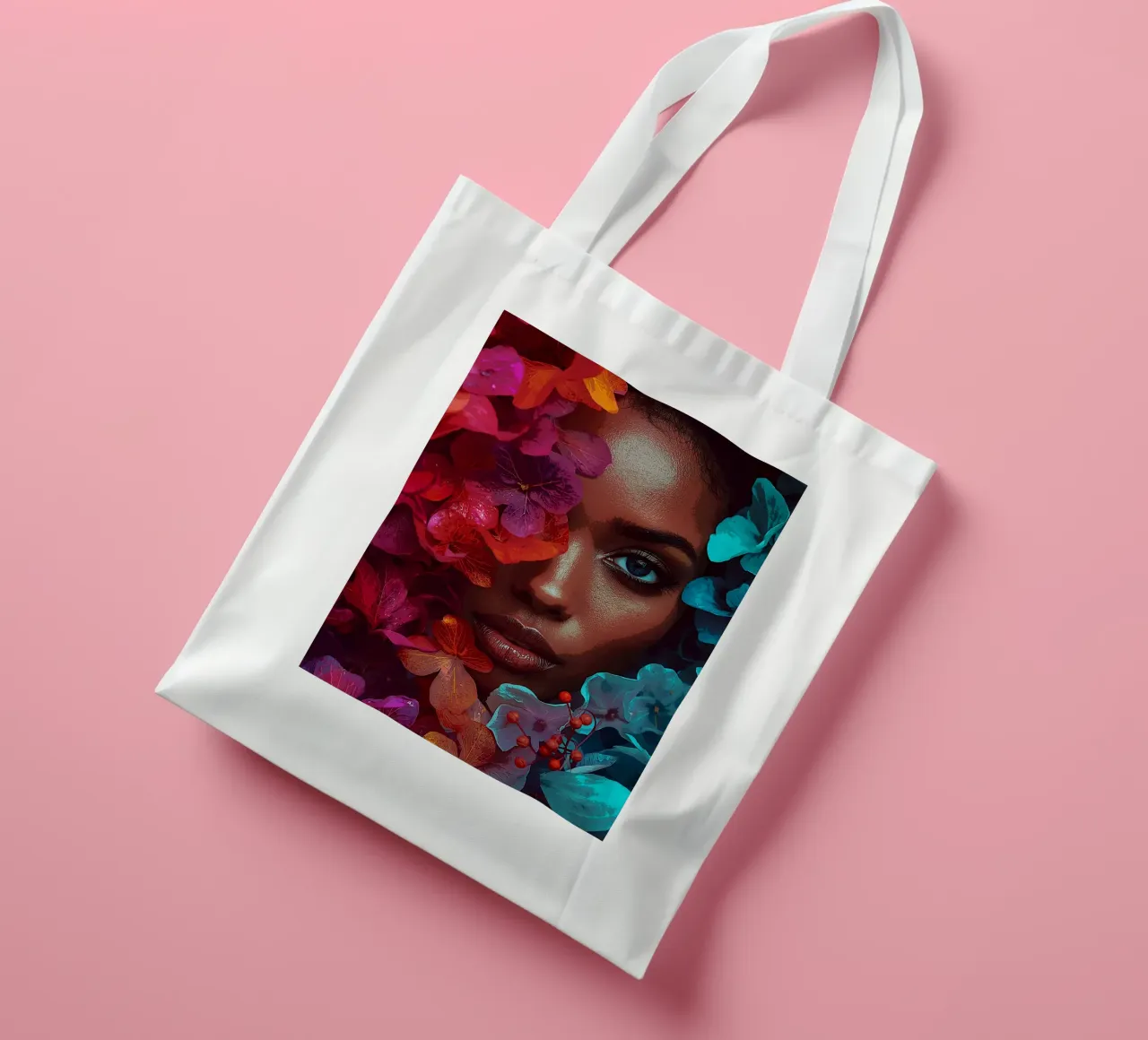 Fusione floreale: Bellezza in fiore borsa in juta da van hellen