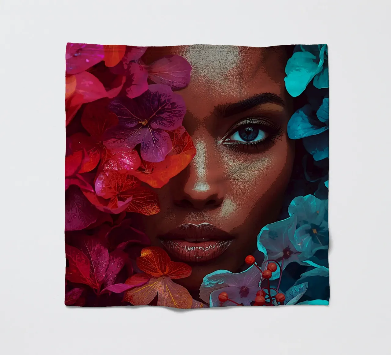 Fusione floreale: Bellezza in fiore coperta in pile da van hellen