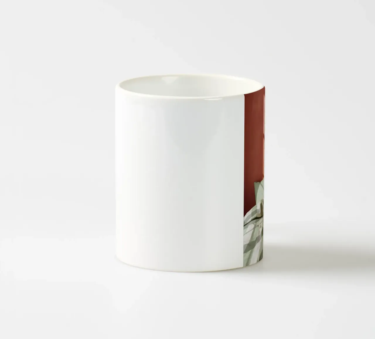 Storie della buonanotte a righe bianche e verdi tazza in ceramica da Ohkimiko