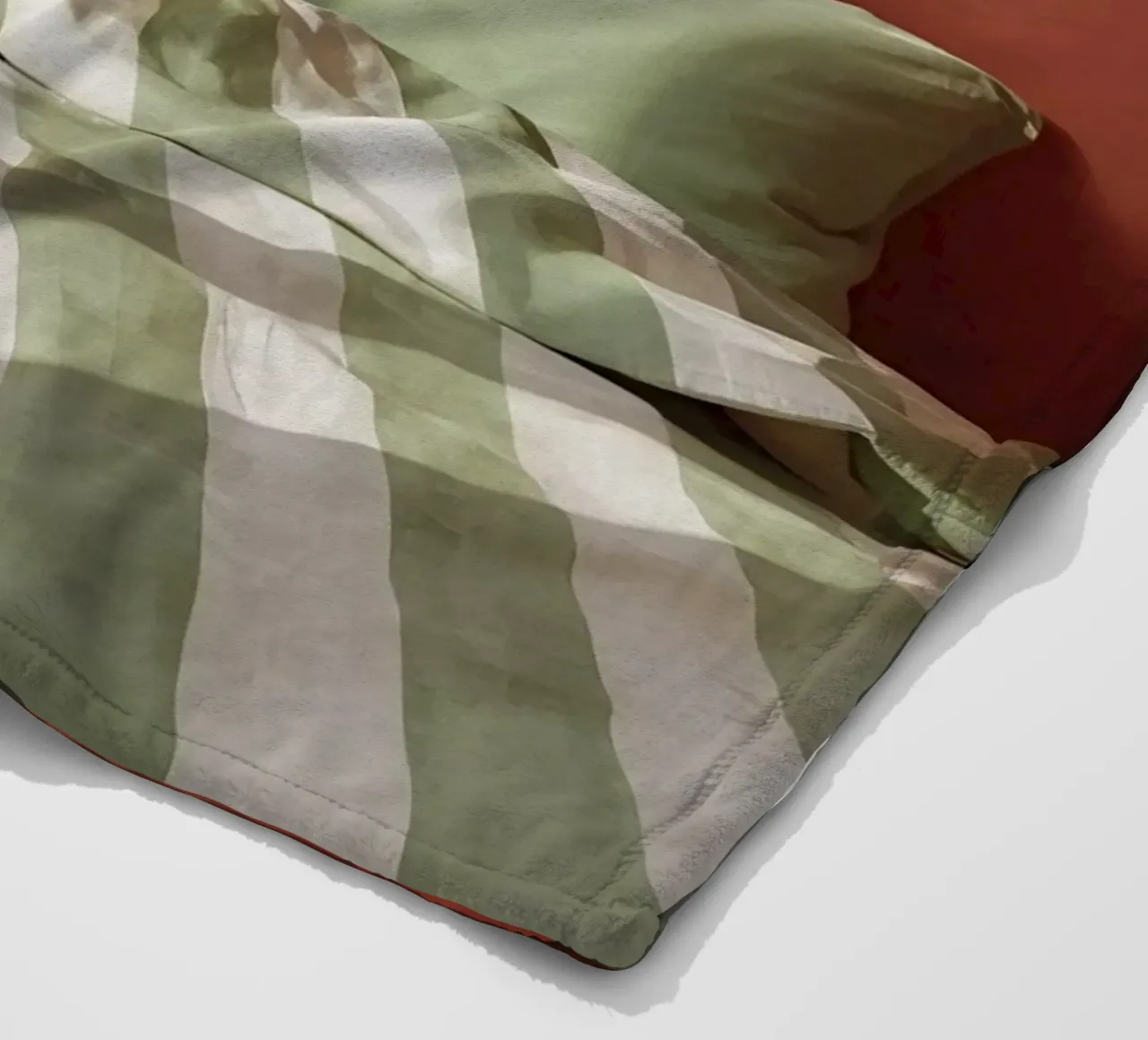 Storie della buonanotte a righe bianche e verdi coperta in pile da Ohkimiko