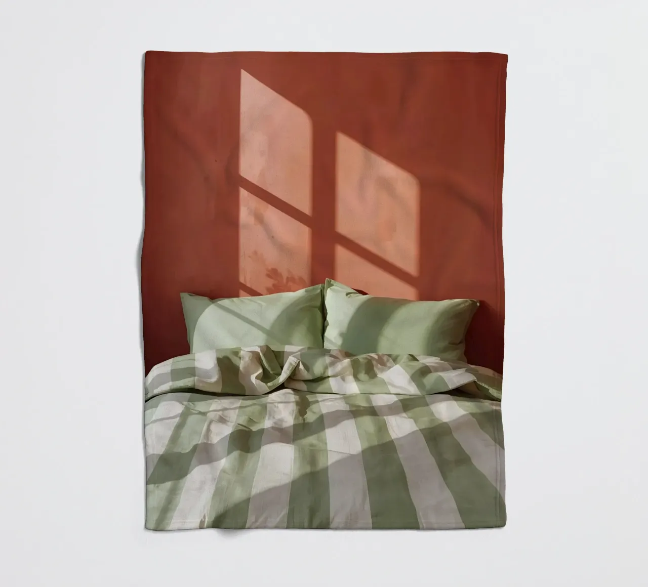 Storie della buonanotte a righe bianche e verdi coperta in pile da Ohkimiko