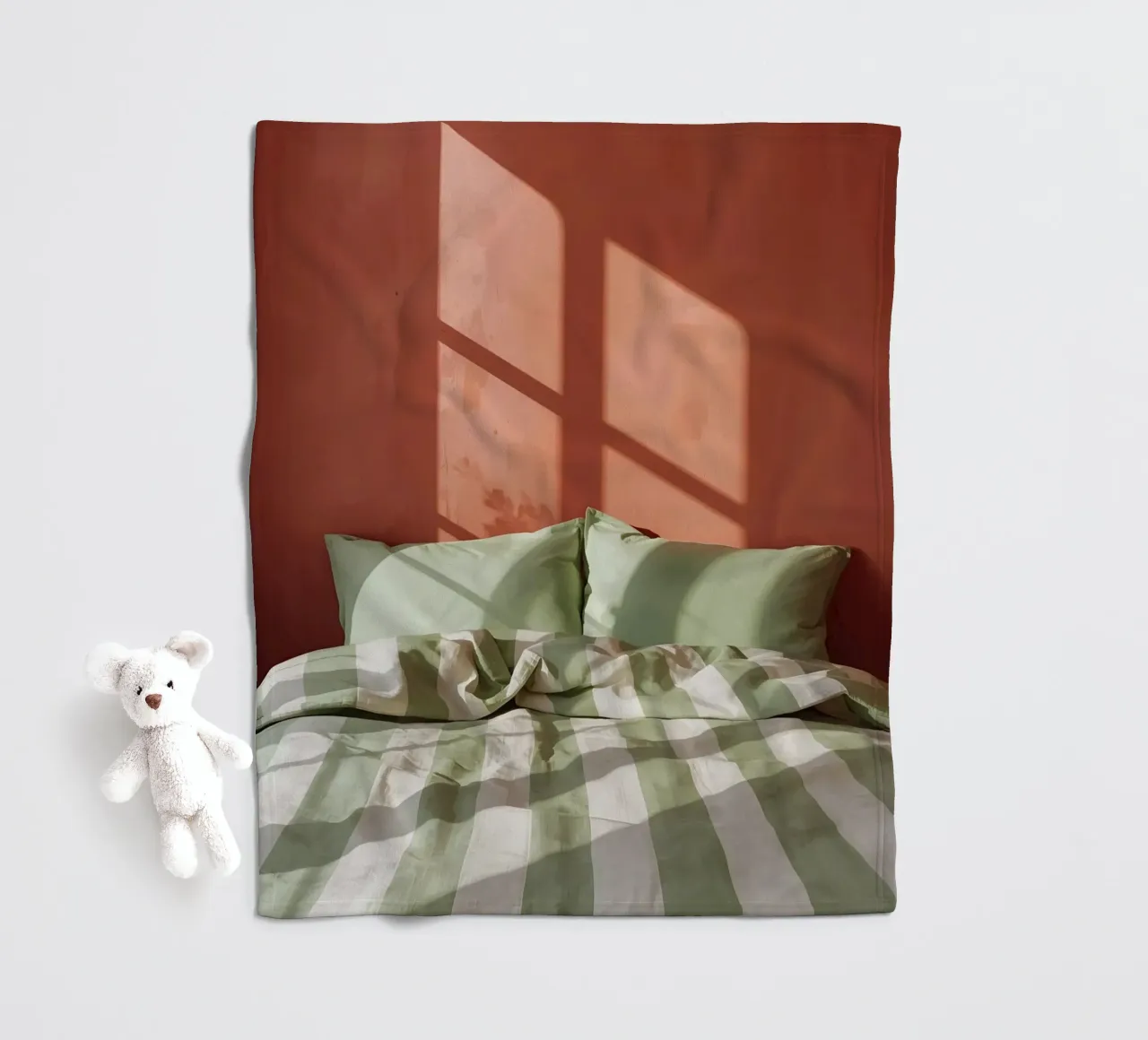 Storie della buonanotte a righe bianche e verdi coperta in pile da Ohkimiko