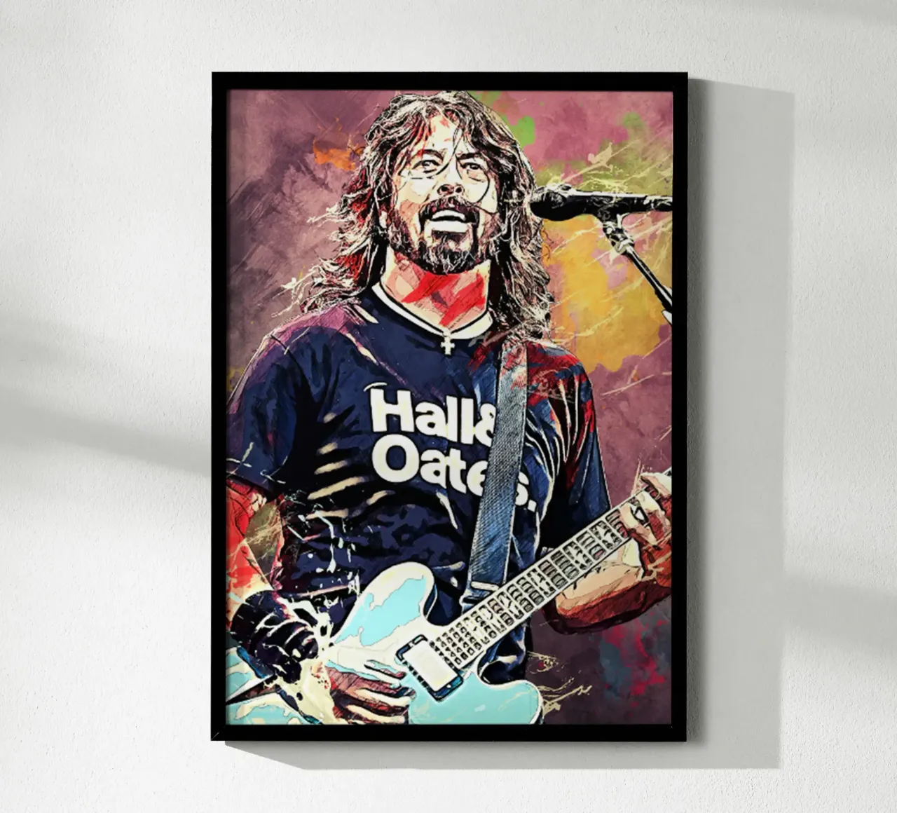 Dave Grohi Hard Rock poster con telaio in alluminio da eliouxence