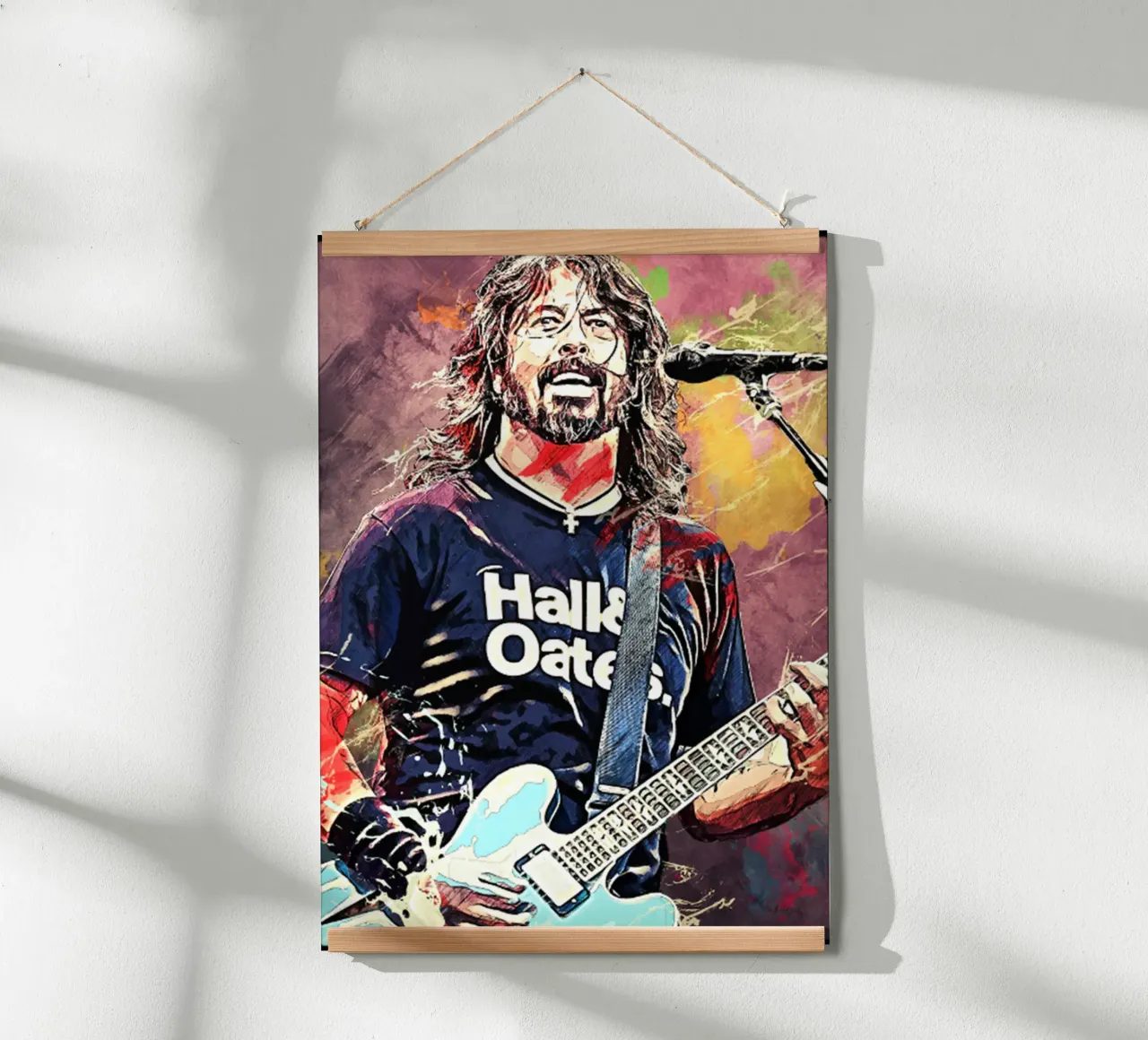 Dave Grohi Hard Rock poster con telaio in alluminio da eliouxence