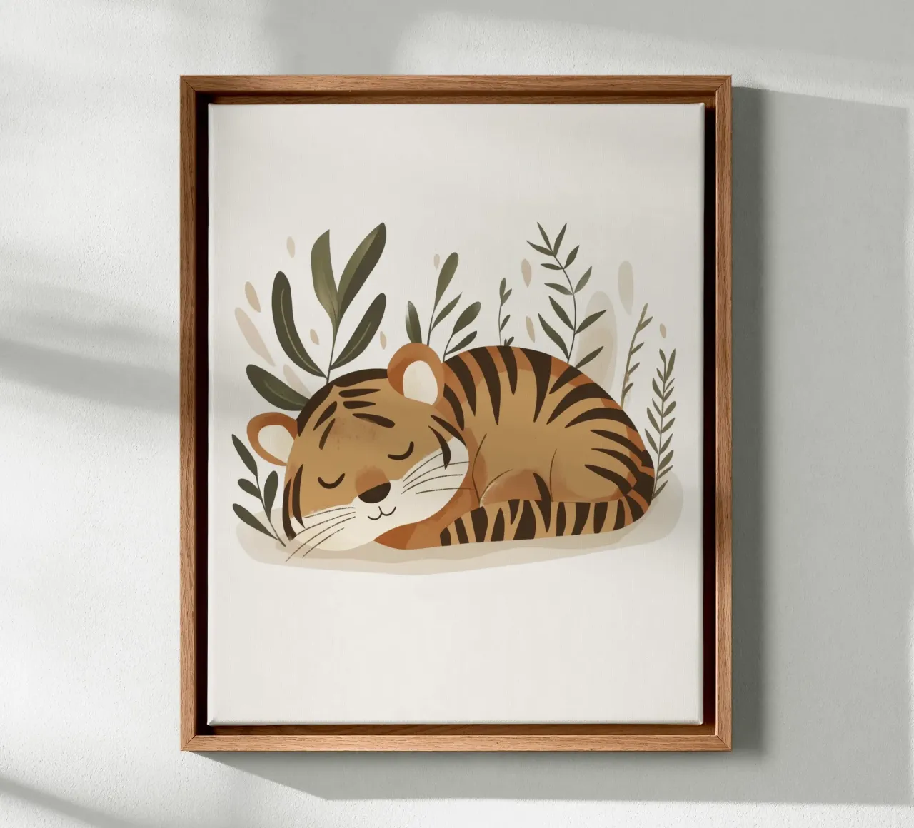 Tigre stravagante tela con Cornice a cassetta da Happy Littles