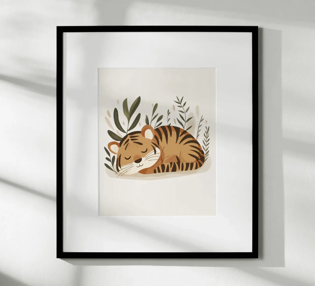 Tigre stravagante poster con telaio in alluminio da Happy Littles