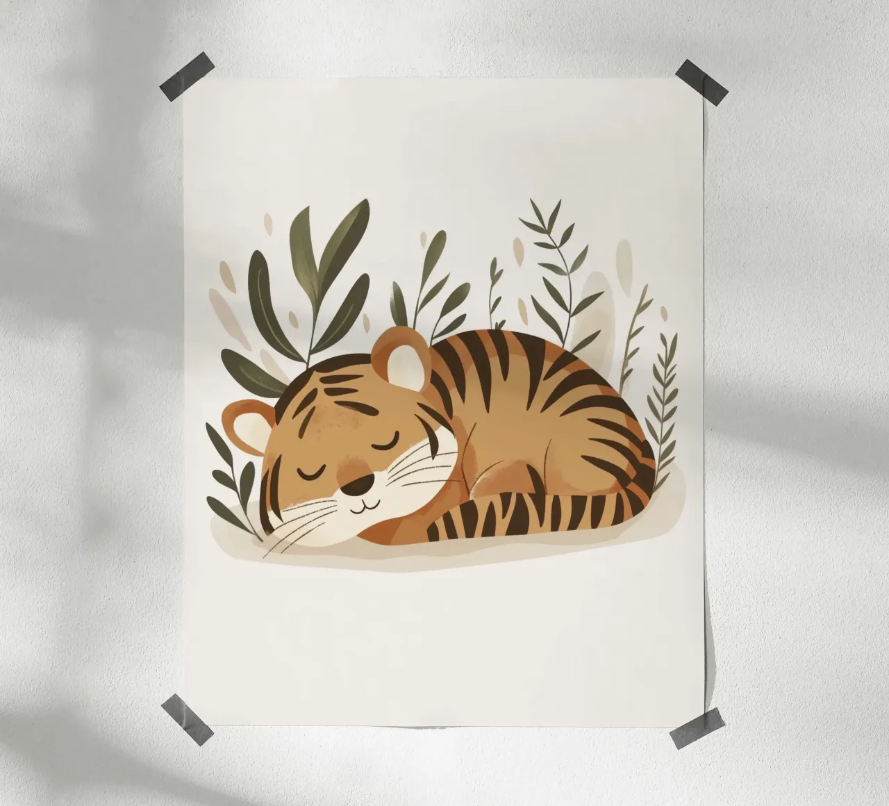 Tigre stravagante poster con telaio in alluminio da Happy Littles