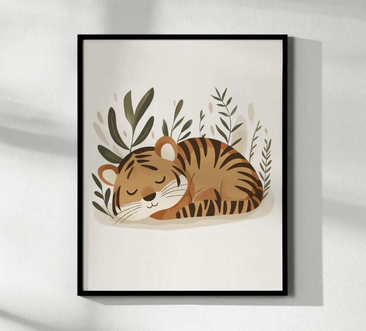 Tigre stravagante poster con telaio in alluminio da Happy Littles