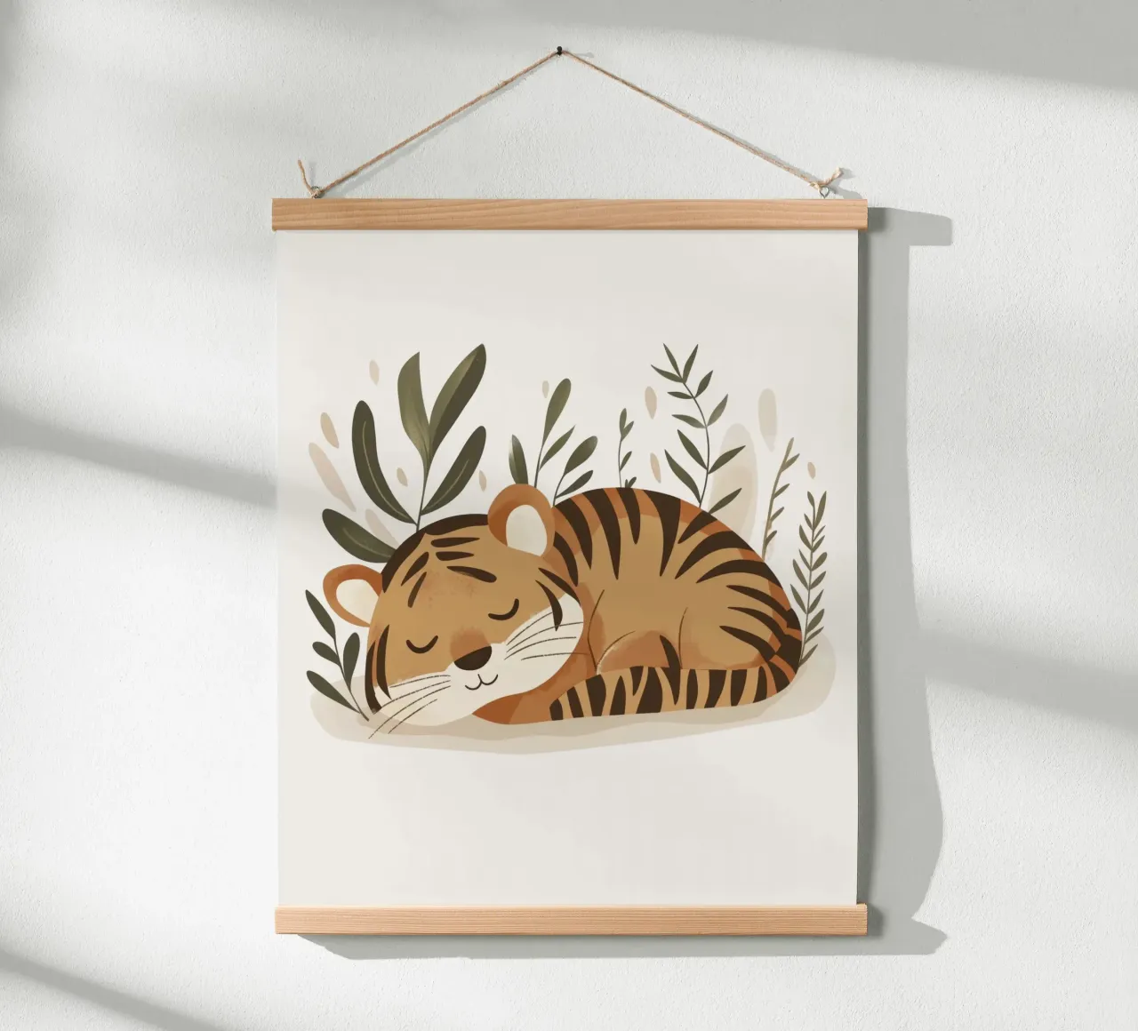 Tigre stravagante poster con telaio in alluminio da Happy Littles