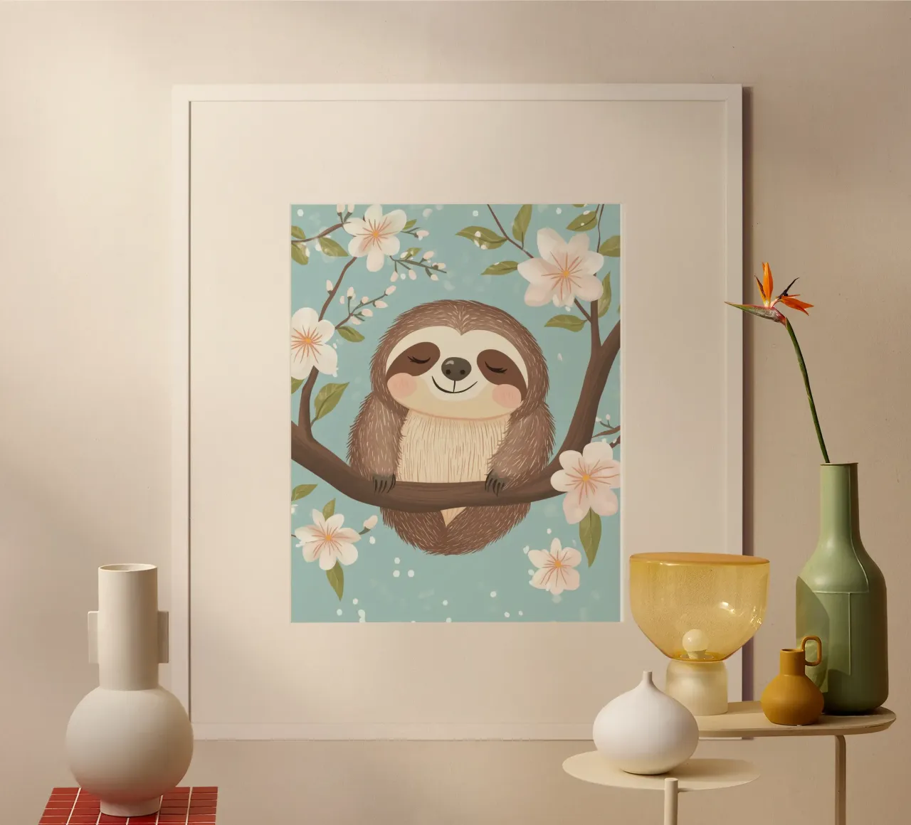 Launisches Faultier Poster von Happy Littles