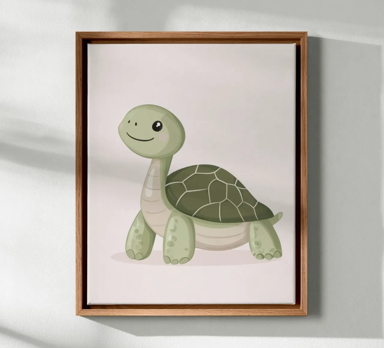 Whimsical Turtle canvas with Floater frame by Happy Littles