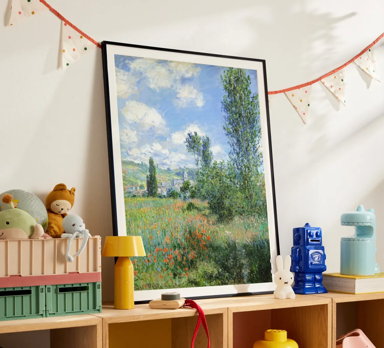 Veduta di Vétheuil - Claude Monet (1880) poster da Jolie Prints