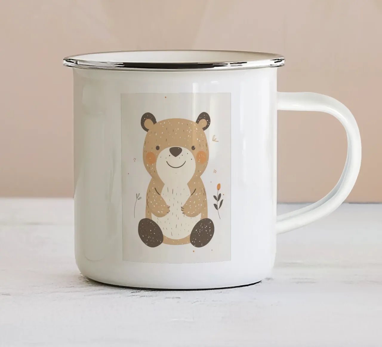 Orso capriccioso tazza in smalto da Happy Littles