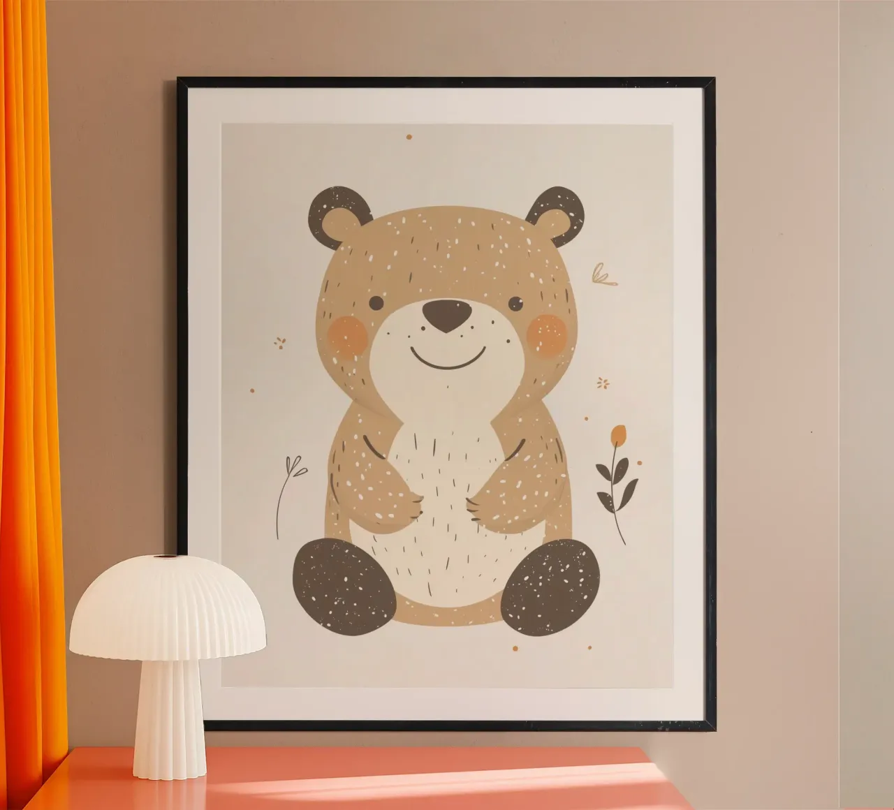 Whimsical Bear poster by Happy Littles