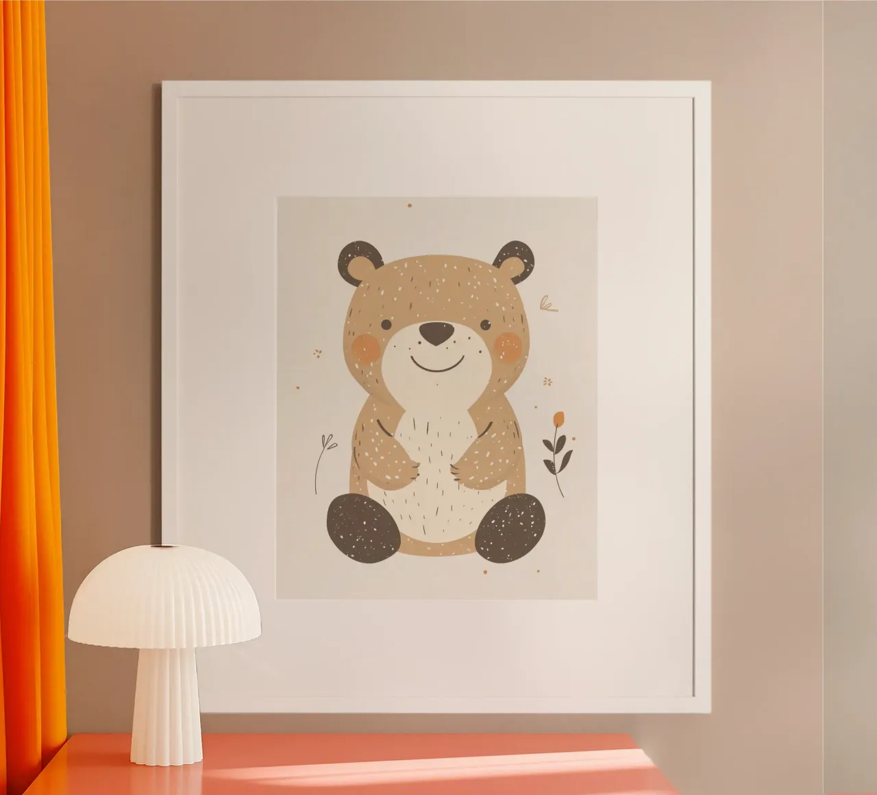 Whimsical Bear poster by Happy Littles