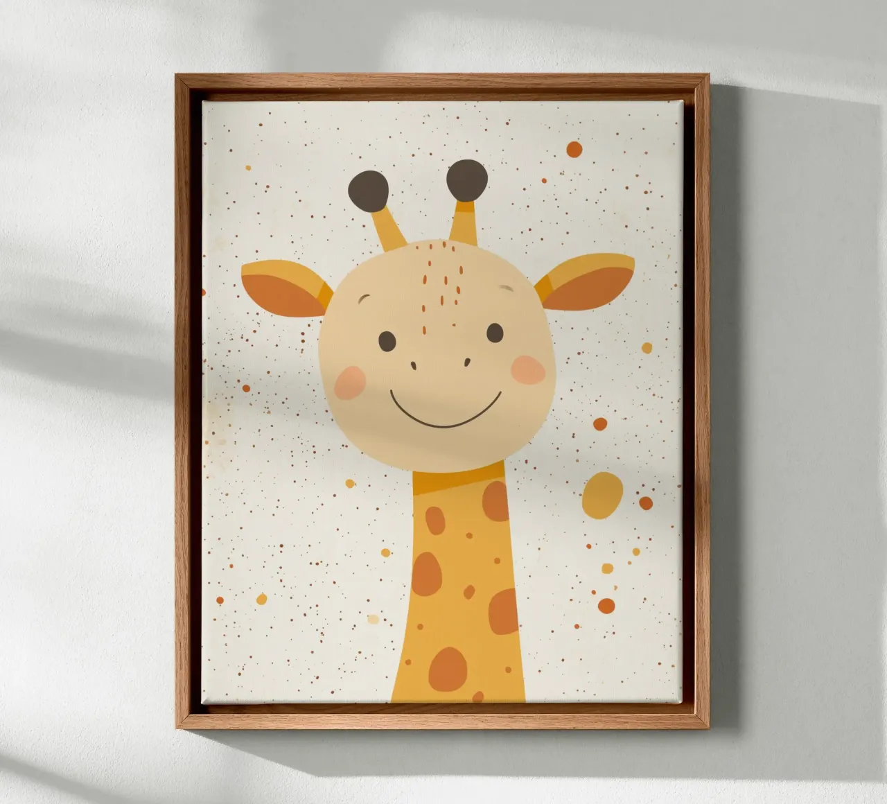 Giraffa stravagante tela con Cornice a cassetta da Happy Littles