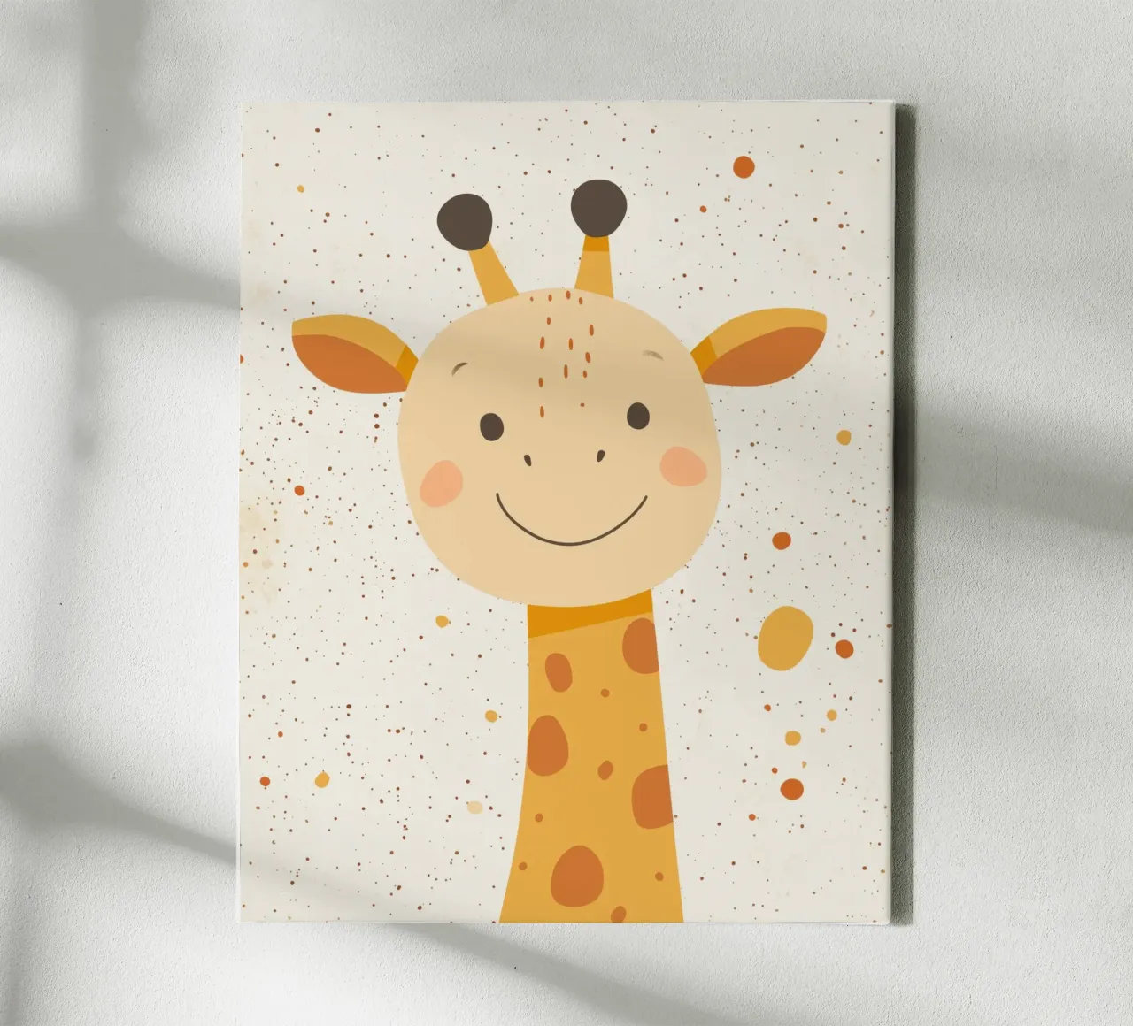 Giraffa stravagante tela con Cornice a cassetta da Happy Littles