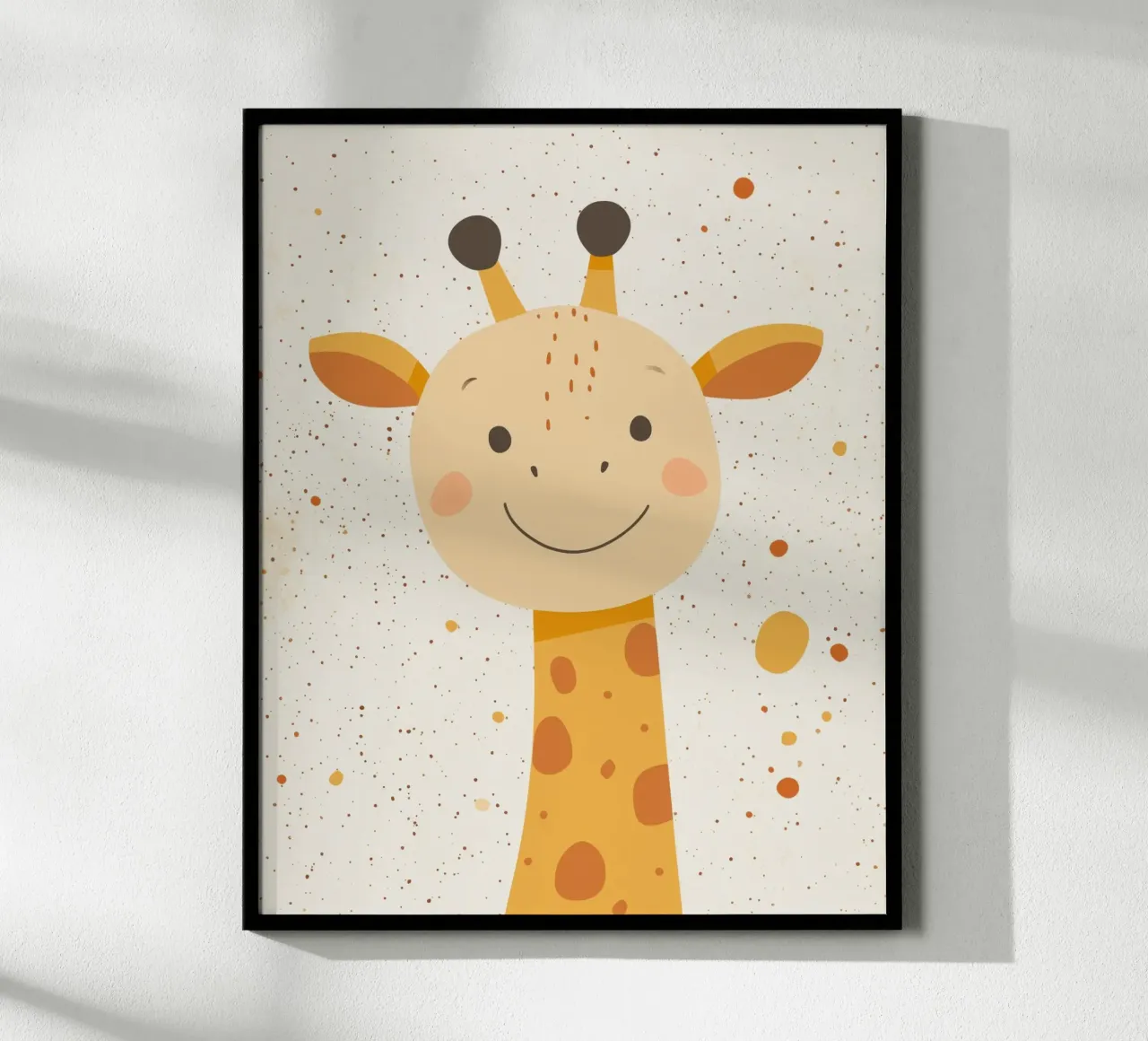 Giraffa stravagante poster con telaio in alluminio da Happy Littles
