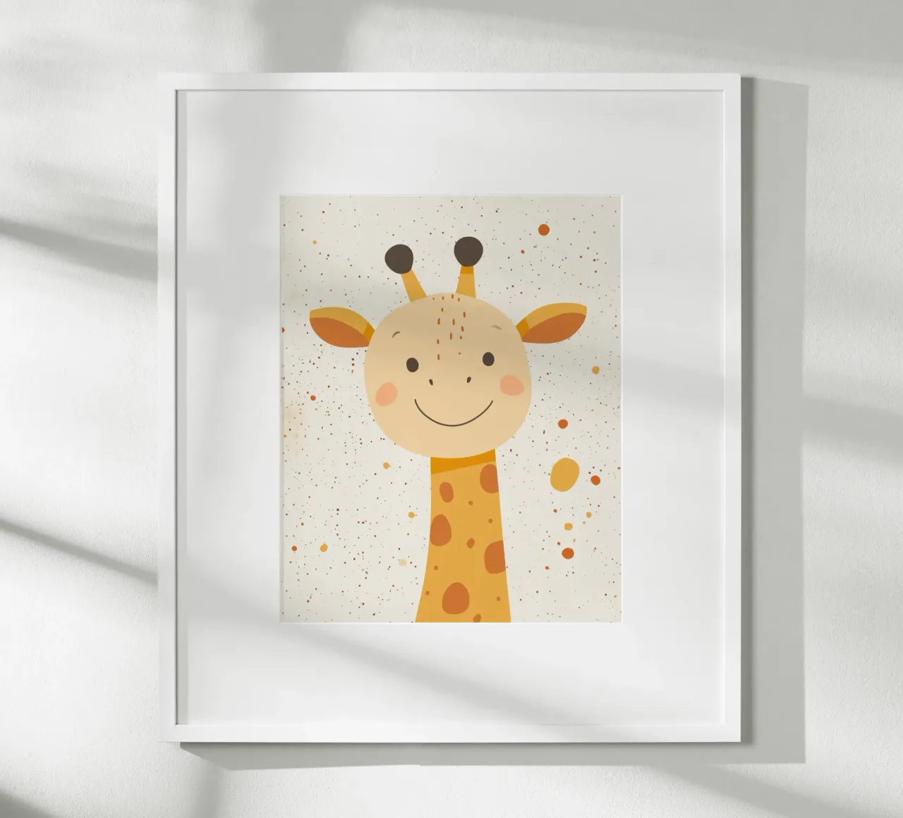 Giraffa stravagante poster con telaio in alluminio da Happy Littles