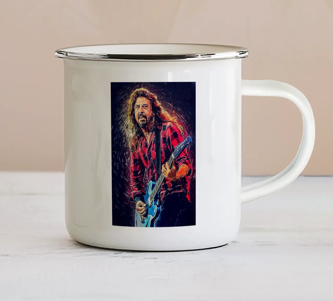 Dave Grohi Rock Band tazza in smalto da eliouxence