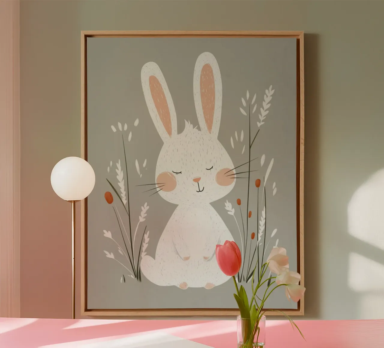 Coniglietto stravagante tela con Cornice a cassetta da Happy Littles