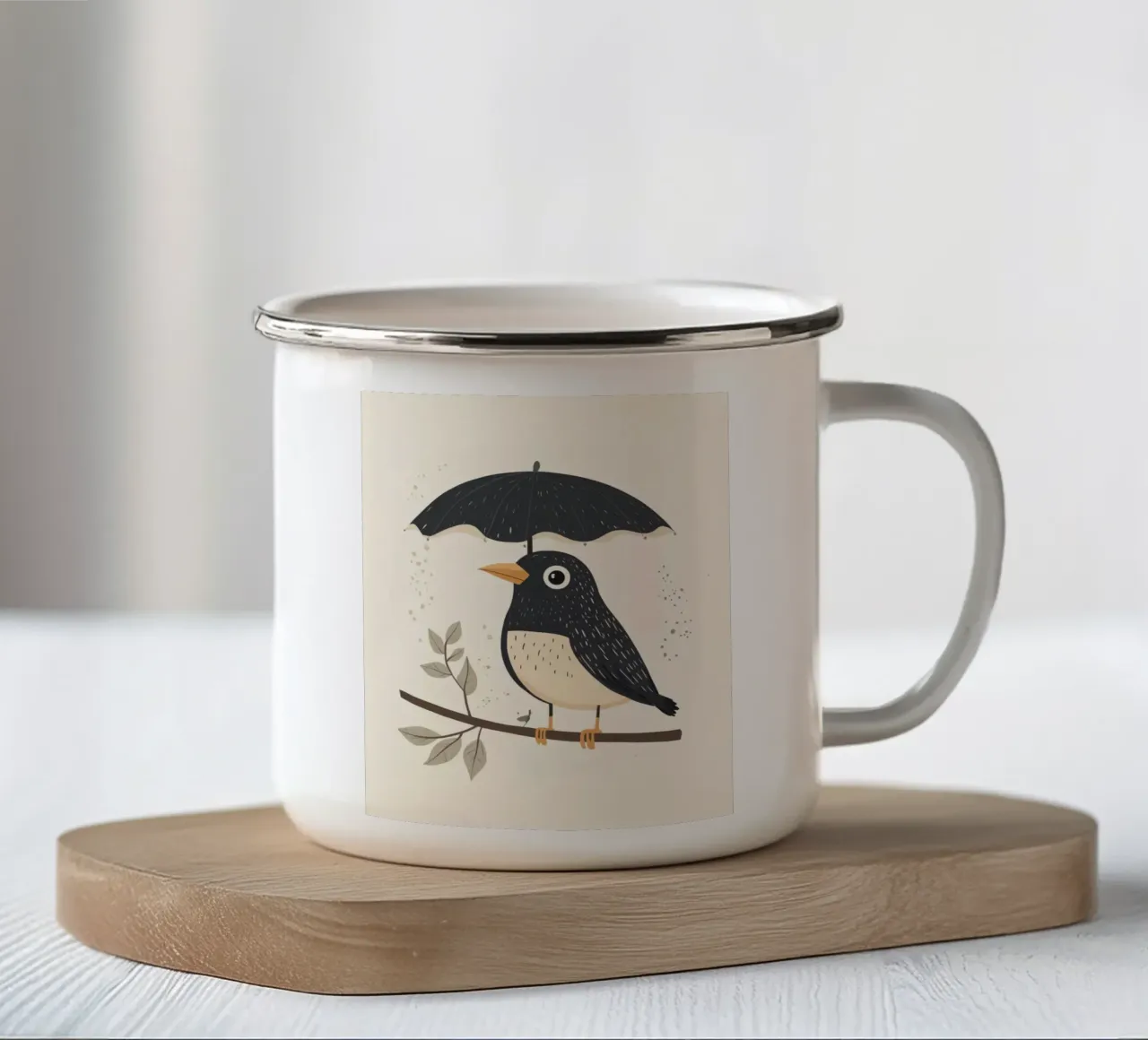 Uccello stravagante tazza in smalto da Happy Littles