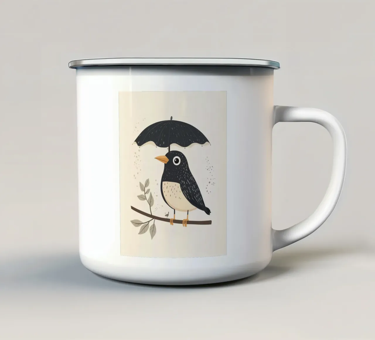 Uccello stravagante tazza in smalto da Happy Littles