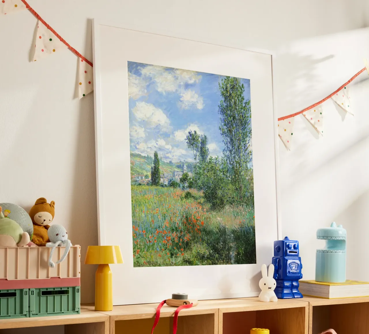 Veduta di Vétheuil - Claude Monet (1880) poster da Chérie Prints