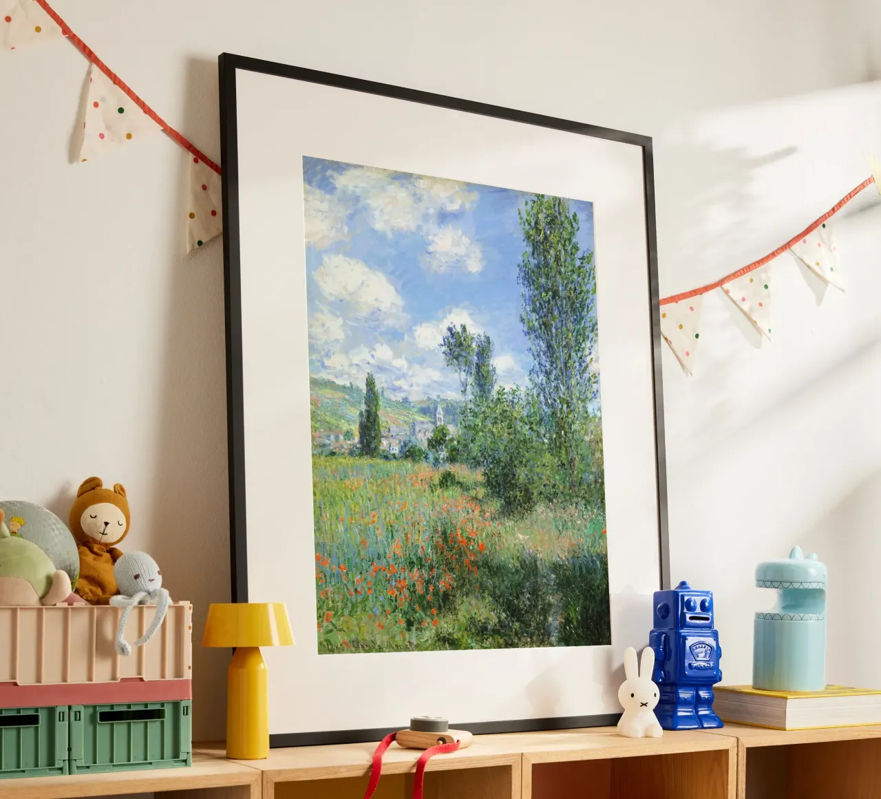 Veduta di Vétheuil - Claude Monet (1880) poster da Chérie Prints