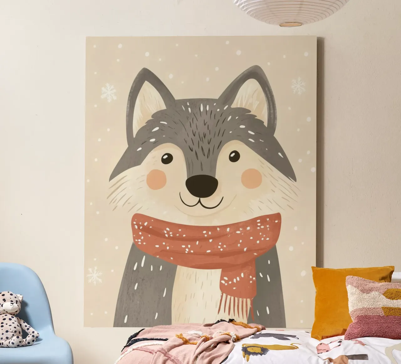 Lupo stravagante tela con Cornice a cassetta da Happy Littles