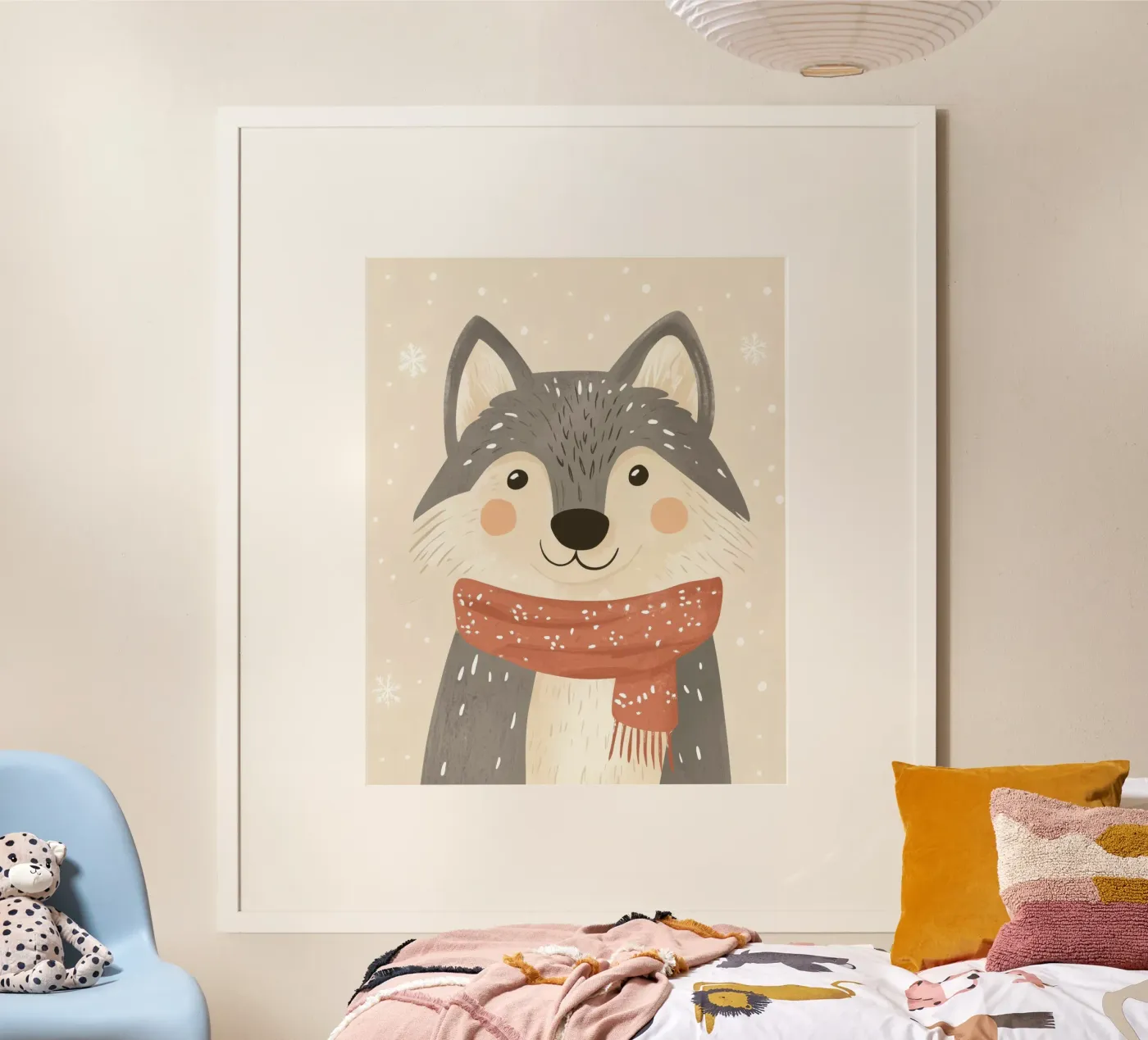 Grillige wolf poster van Happy Littles