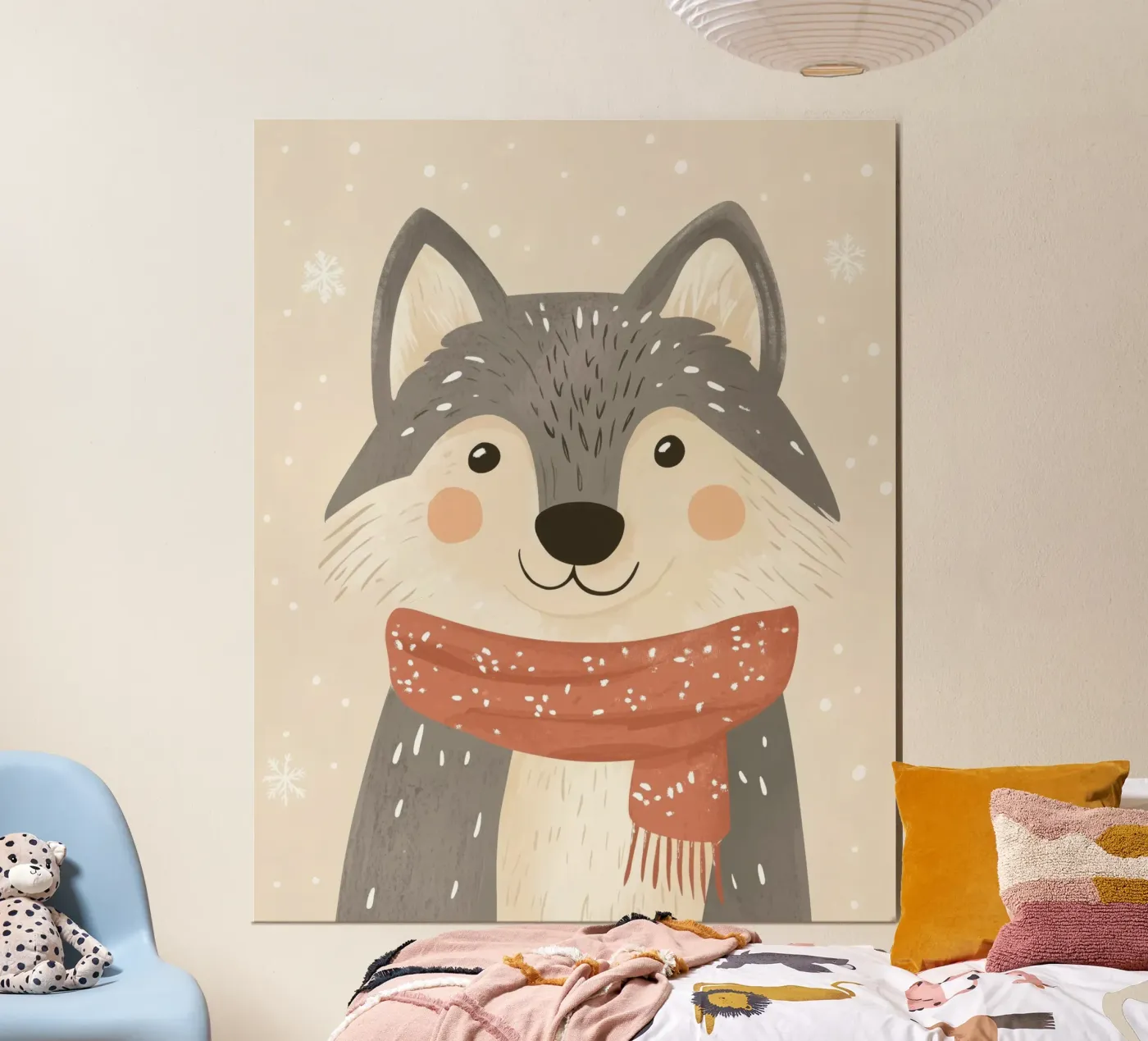 Grillige wolf poster van Happy Littles