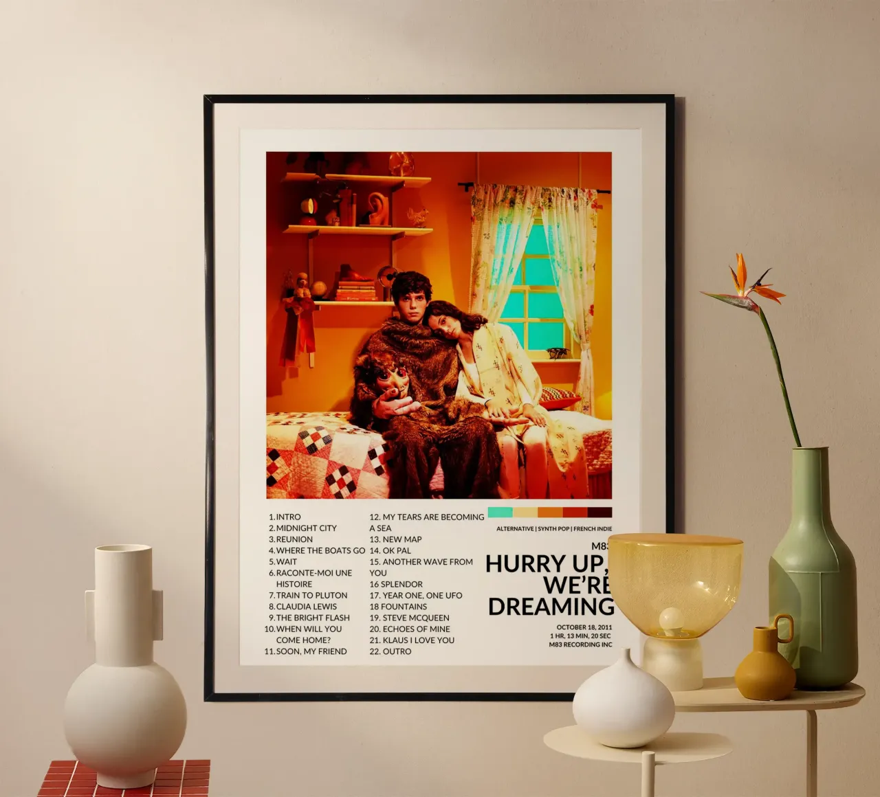 M83 Hurry Up We're Dreaming poster con telaio in plastica da Roronoa7