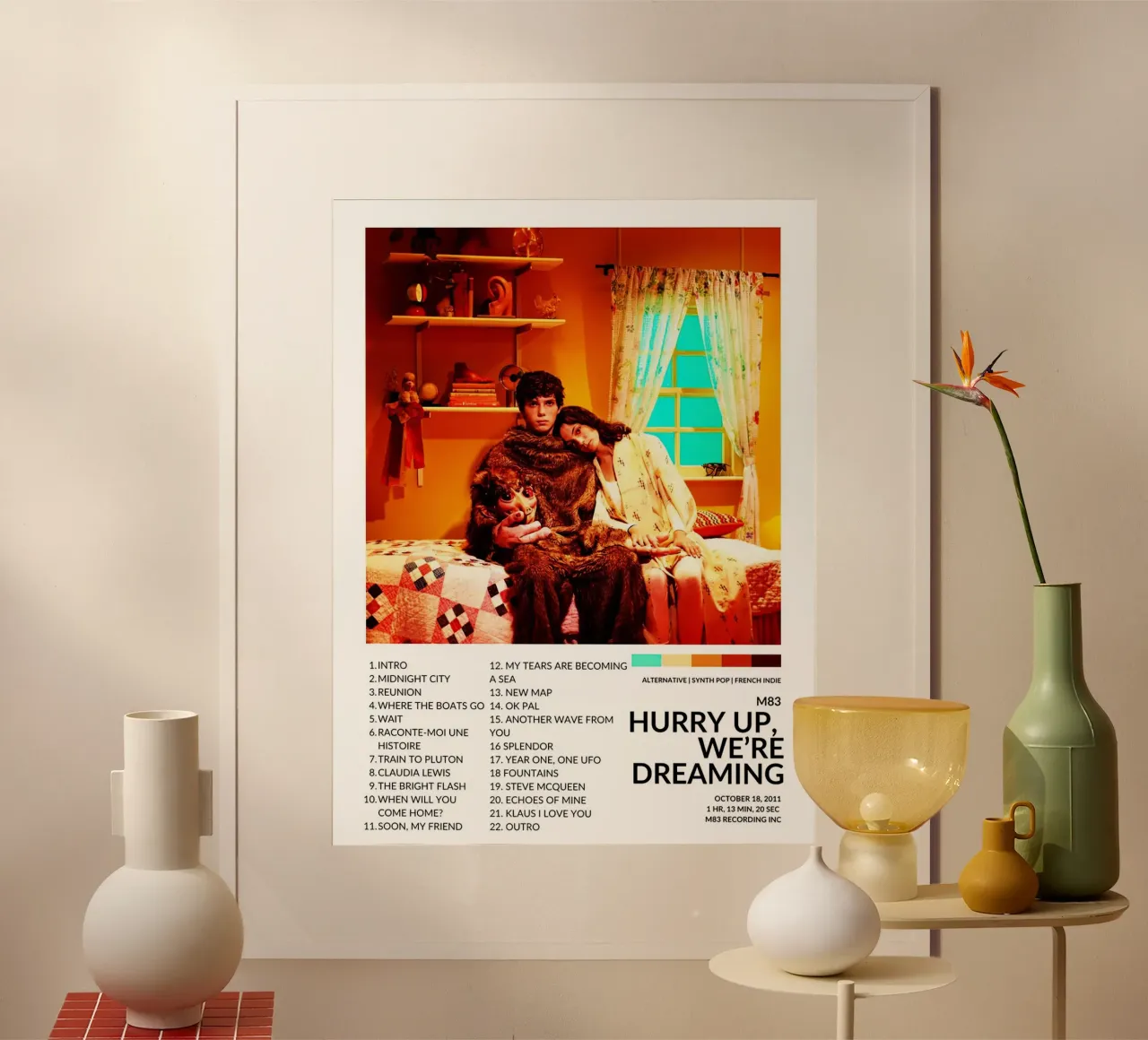 M83 Hurry Up We're Dreaming poster con telaio in plastica da Roronoa7