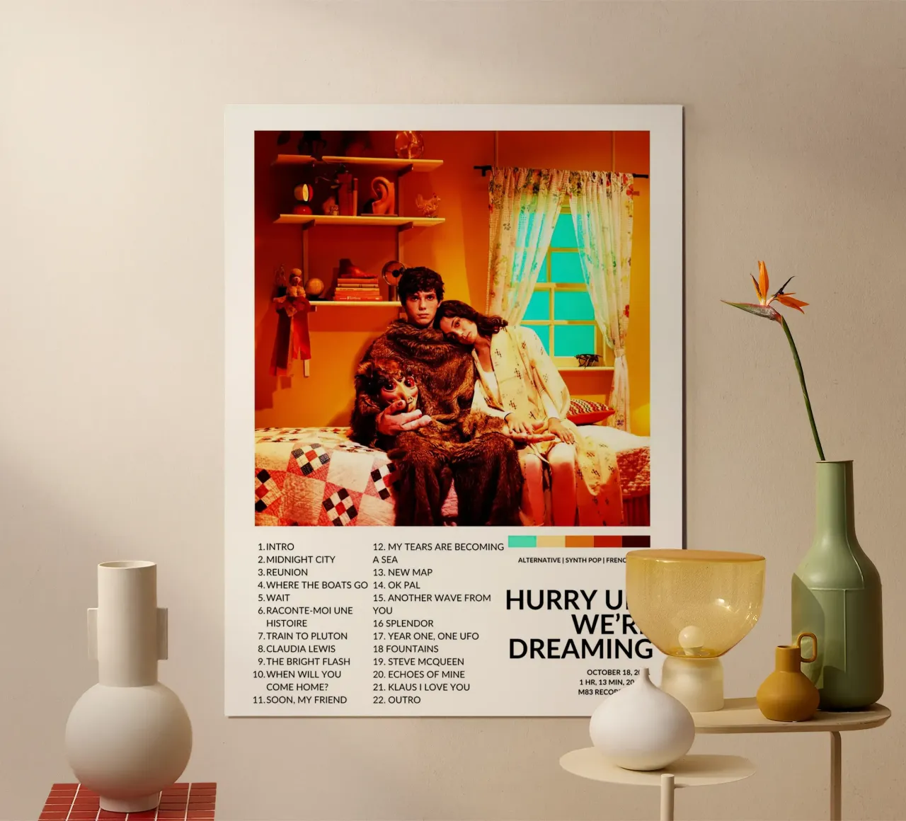 M83 Hurry Up We're Dreaming poster con telaio in plastica da Roronoa7