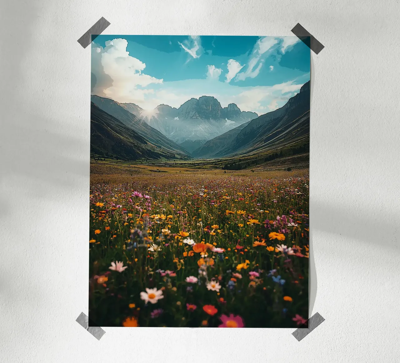 Valle dei Fiori poster con telaio in alluminio da van hellen
