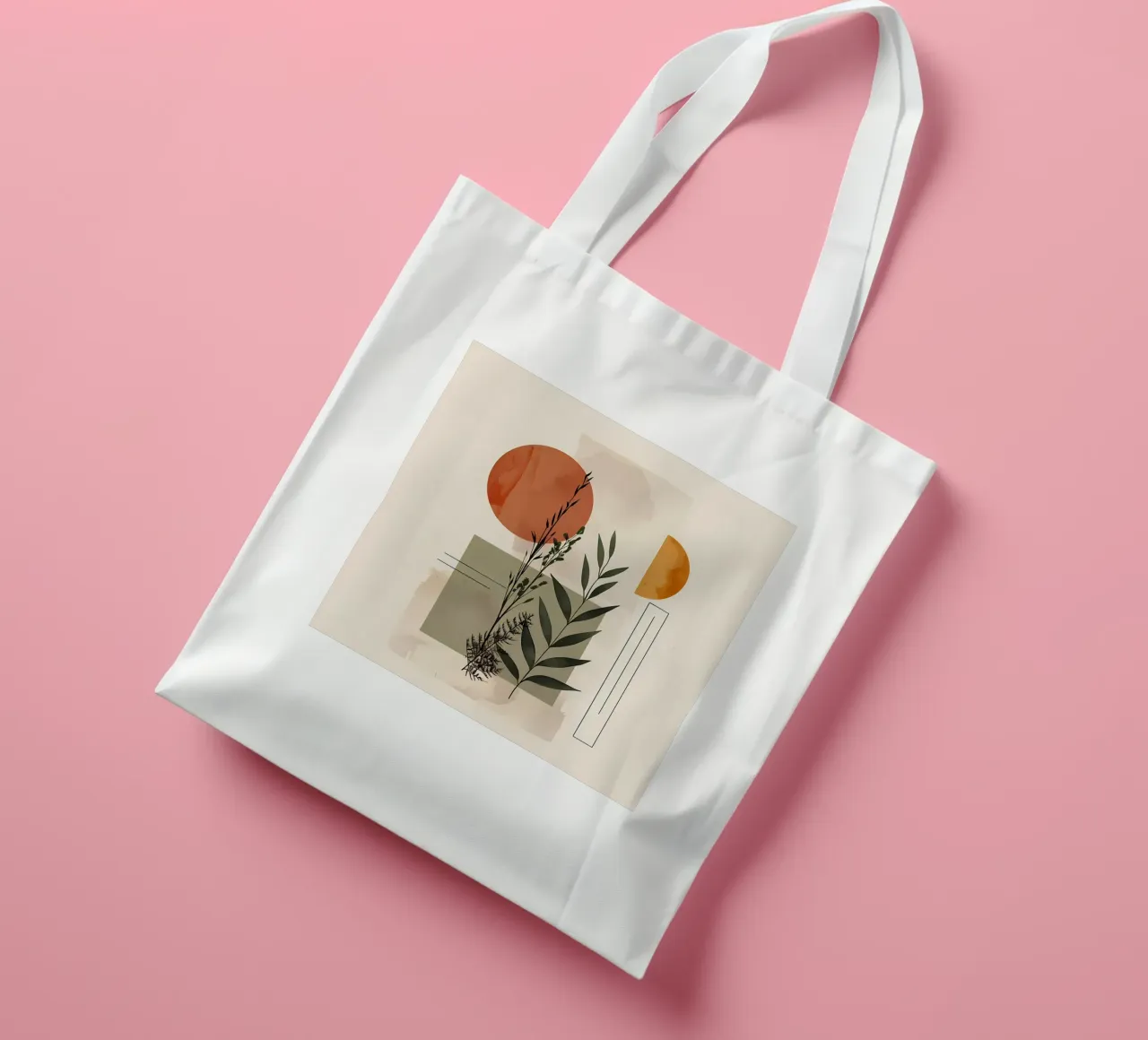 Elementi geometrici con composizione botanica borsa in juta da LaylaOzHome