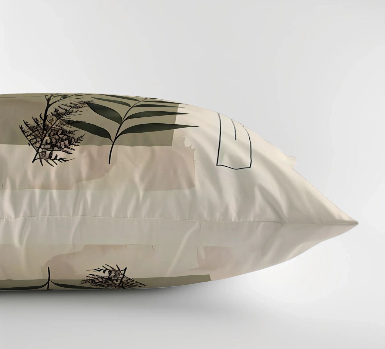 Geometrical elements with botanical composition decorative cushion by LaylaOzHome
