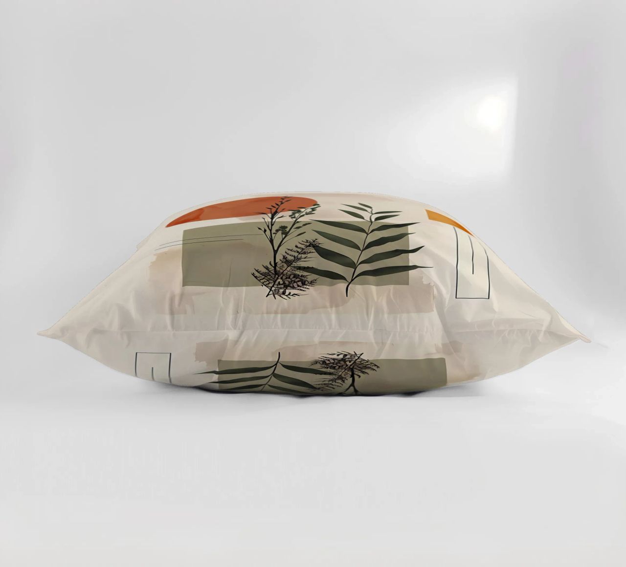 Geometrical elements with botanical composition decorative cushion by LaylaOzHome
