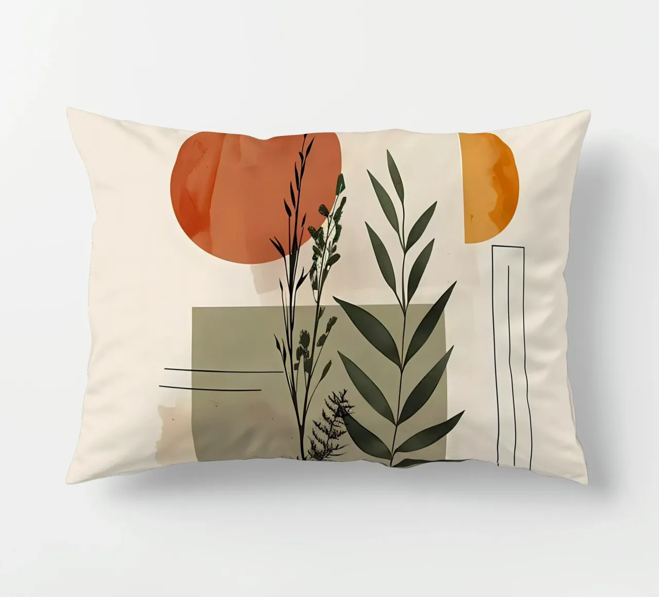 Elementi geometrici con composizione botanica cuscino da LaylaOzHome