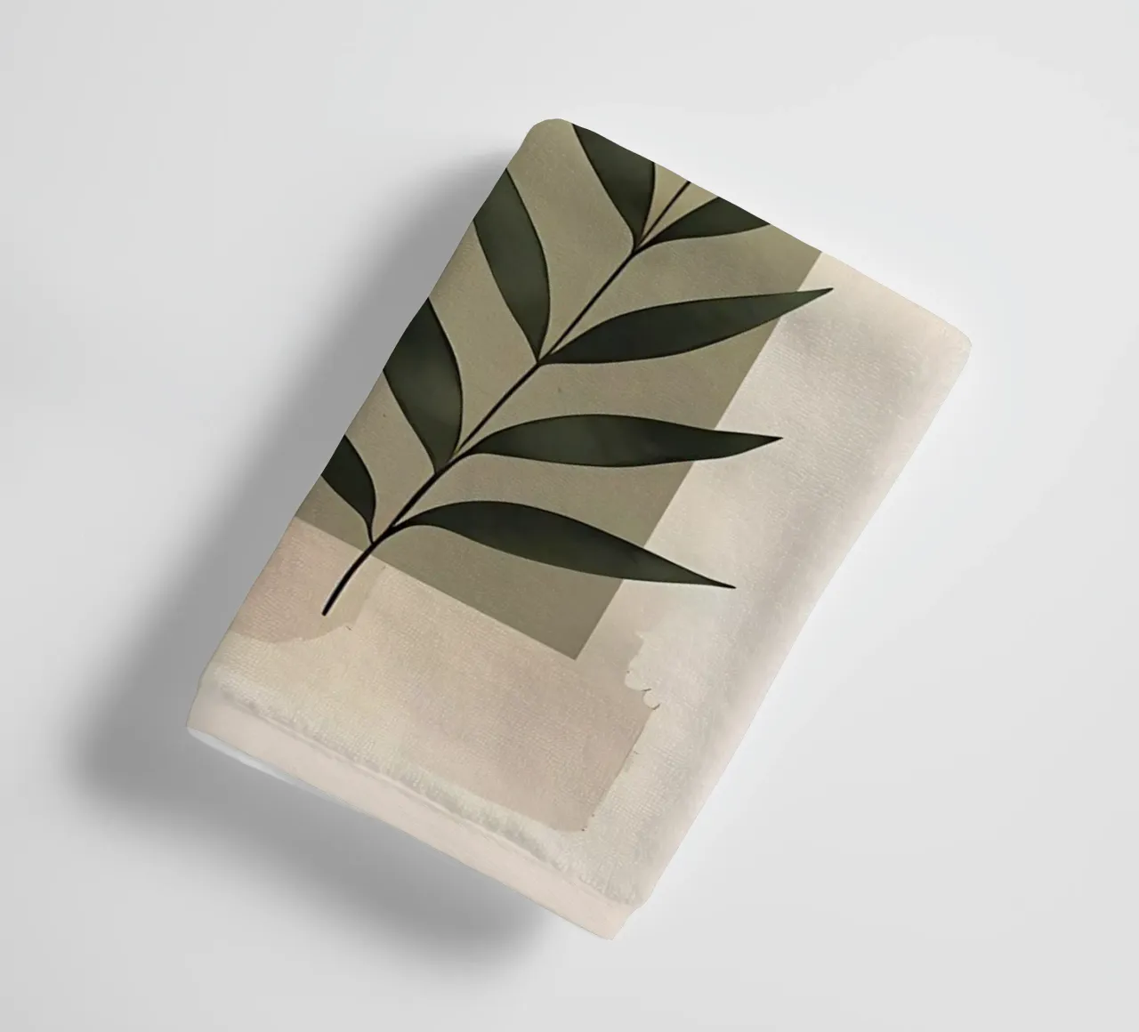 Geometrical elements with botanical composition towel by LaylaOzHome