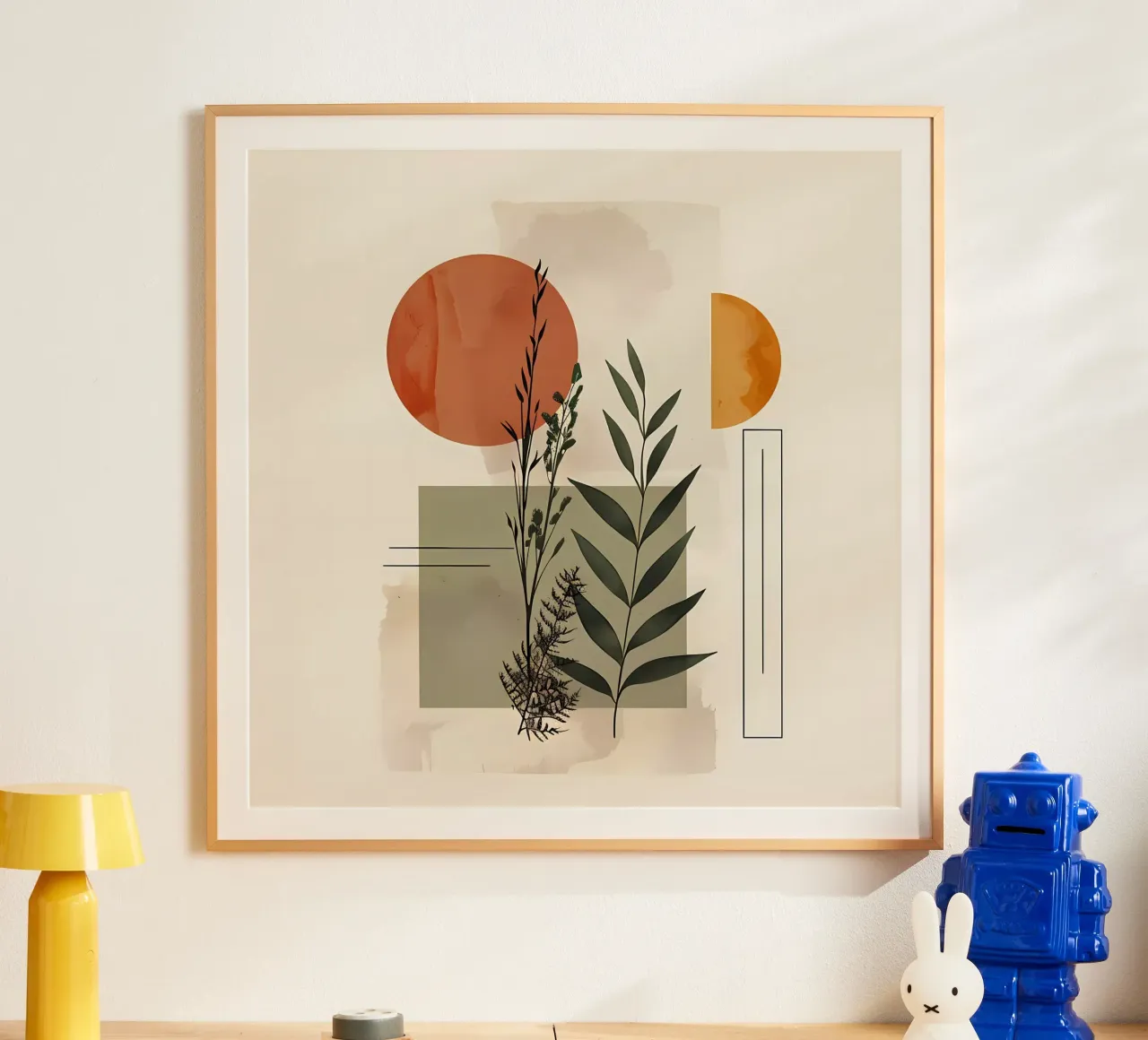 Éléments géométriques avec composition botanique hahnemühle de LaylaOzHome