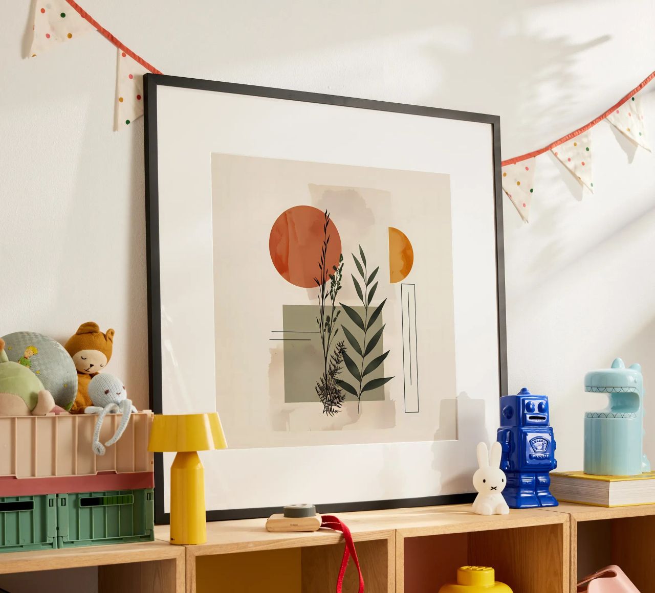 Geometrical elements with botanical composition poster by LaylaOzHome